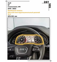 Статическая пленка <br>Audi <br> Q7<br> - Приборная панель  - <br>AU-Q7-02